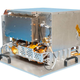 A demonstration version of the clock in its case.
